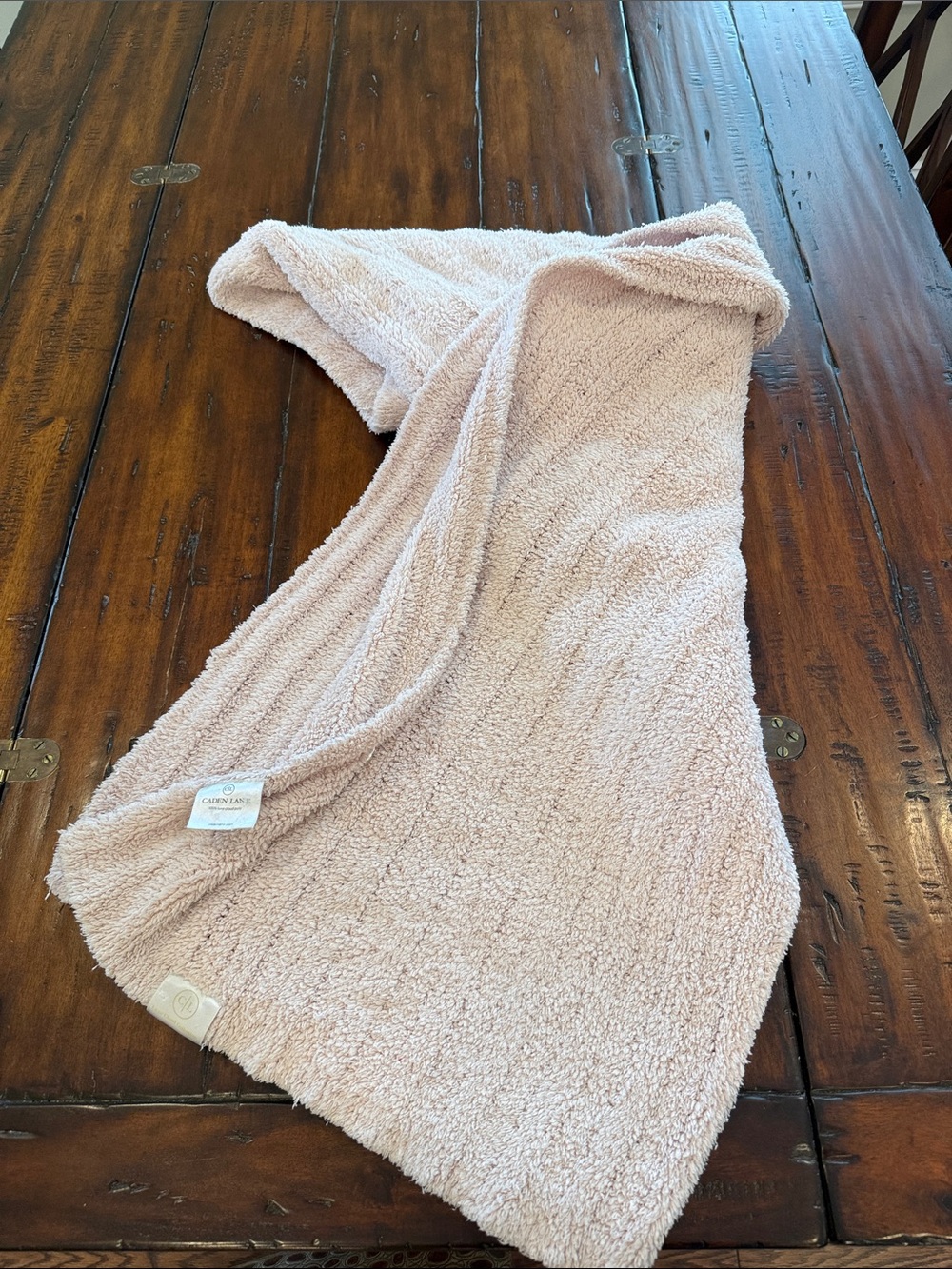 Cozy Blush Pink Plush baby blanket